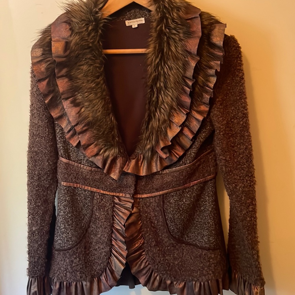 Boston Proper Unique Brown/Copper Fall Jacket